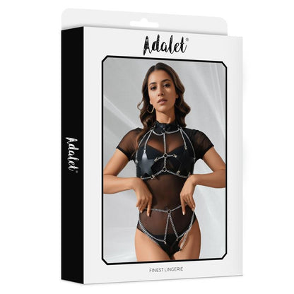 ADALET LINGERIE - DAMARIS 2 PIECES SET VEGAN LEATHER ONE SIZE