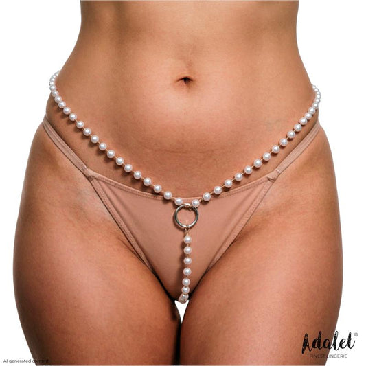 ADALET LINGERIE - DANNA PEARL THONG WHITE ONE SIZE