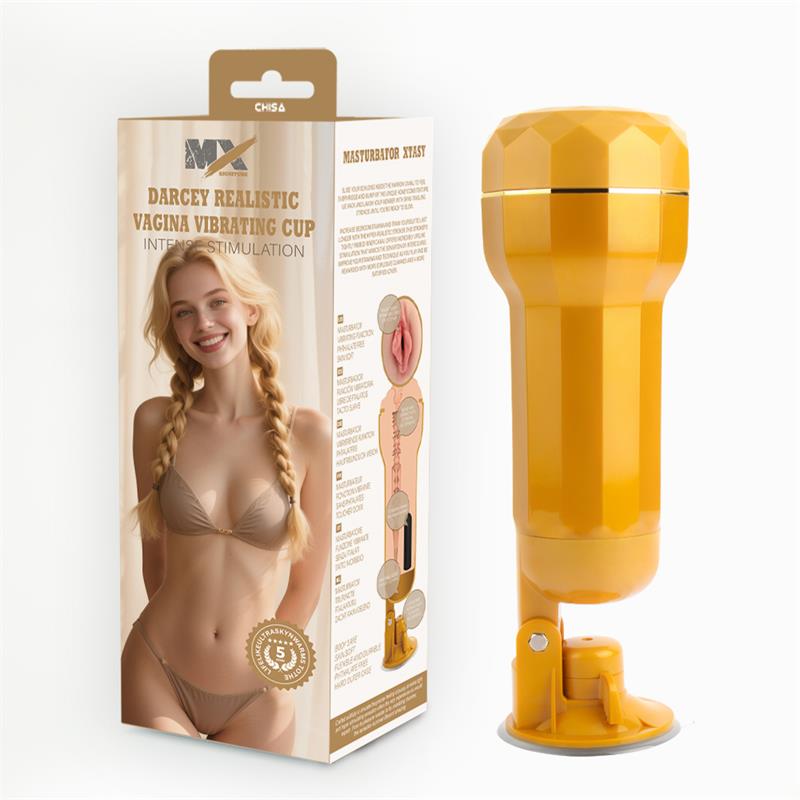 CHISA - DARCEY VIBRATING REALISTIC VAGINA MASTURBATOR