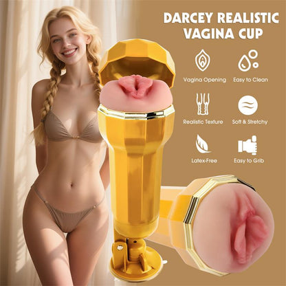 CHISA - DARCEY VIBRATING REALISTIC VAGINA MASTURBATOR