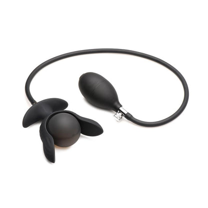 MASTER SERIES - DARK PEARL INFLATABLE VIBRATING BUTT PLUG WITH REMOTE