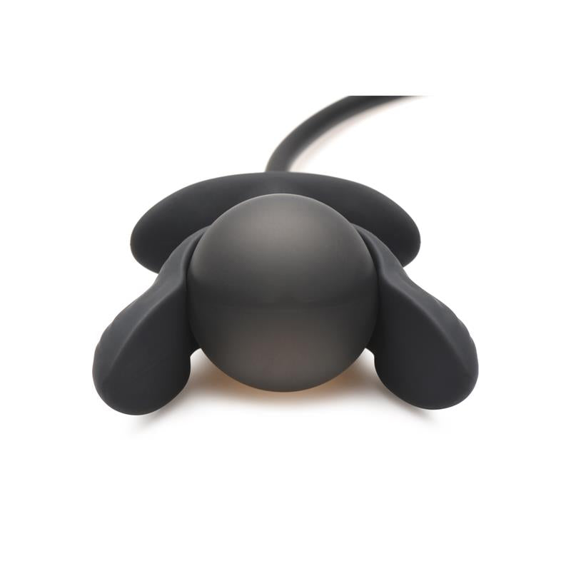 MASTER SERIES - DARK PEARL INFLATABLE VIBRATING BUTT PLUG WITH REMOTE