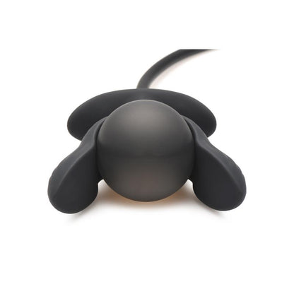 MASTER SERIES - DARK PEARL INFLATABLE VIBRATING BUTT PLUG WITH REMOTE