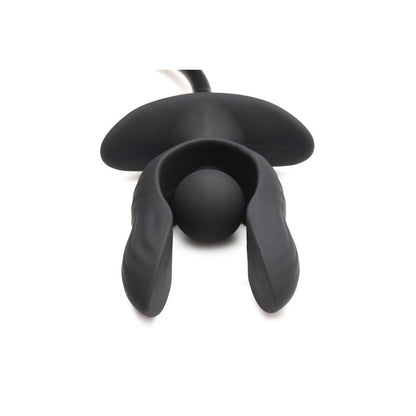 MASTER SERIES - DARK PEARL INFLATABLE VIBRATING BUTT PLUG WITH REMOTE