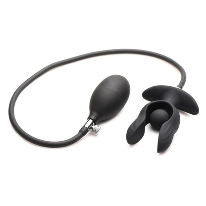 MASTER SERIES - DARK PEARL INFLATABLE VIBRATING BUTT PLUG WITH REMOTE