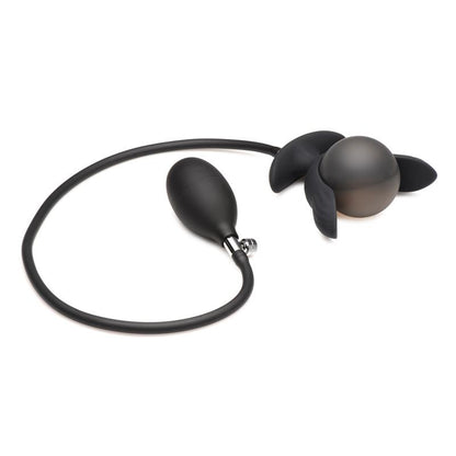 MASTER SERIES - DARK PEARL INFLATABLE VIBRATING BUTT PLUG WITH REMOTE