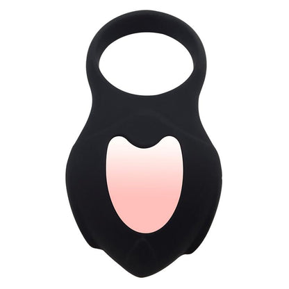 INTOYOU - DARKBLACK VIBRATING RING WITH LED REMOTE CONTROL USB SILICONE