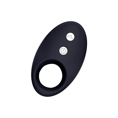 INTOYOU - DARKBLACK VIBRATING RING WITH LED REMOTE CONTROL USB SILICONE