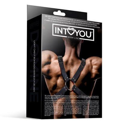 INTOYOU BDSM LINE - HARNAIS DE BONDAGE POUR TORSE MASCULIN DAROM EN CUIR VÉGAN