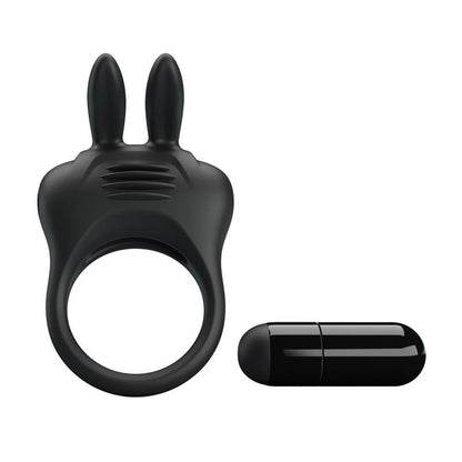 PRETTYLOVE - DAVION COCK RING WITH VIBRATION AND RABIT