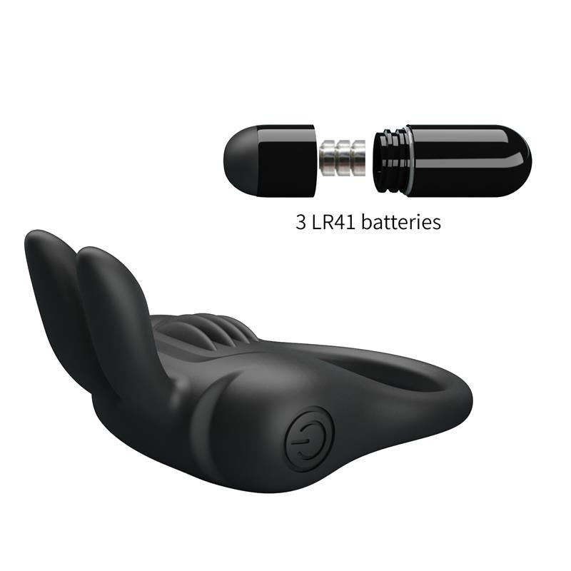 PRETTYLOVE - DAVION COCK RING WITH VIBRATION AND RABIT