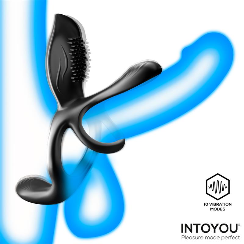 ADDICTED TOYS - DOUBLE PENIS RING WITH CLITORAL STIMULATOR