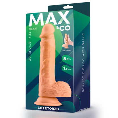 MAX & CO - DEAN REALISTIC DILDO WITH TESTICLES 8.5 FLESH