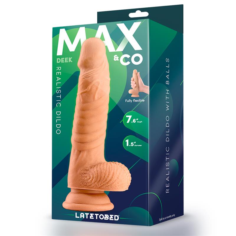 MAX & CO - DEEK REALISTIC DILDO WITH TESTIVLES 7.6 FLESH