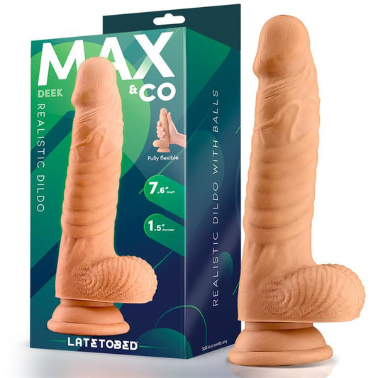 MAX & CO - DEEK REALISTIC DILDO WITH TESTIVLES 7.6 FLESH