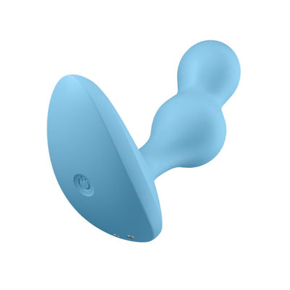 SATISFYER - DEEP DIVER BUUT PLUG WITH VIBRATION SATISFYER CONNECT APP BLUE