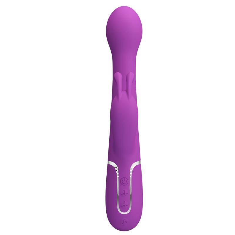PRETTY LOVE - DEJON 3 IN 1 MULTIFUNCTION RABBIT VIBRATOR PURPLE