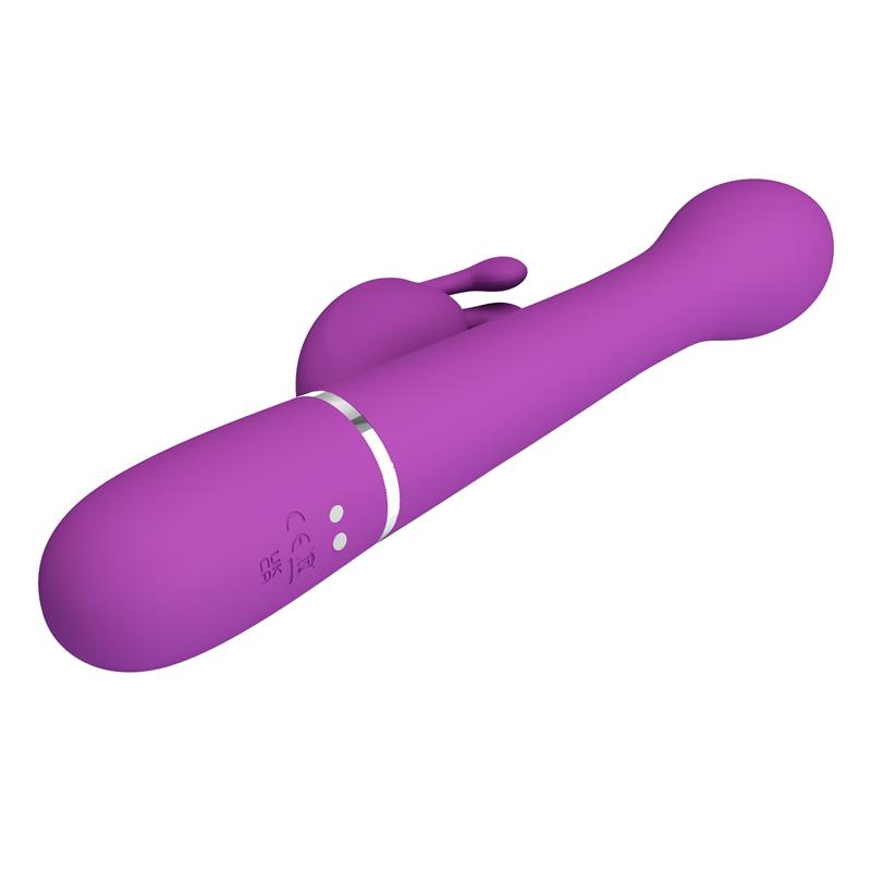 PRETTY LOVE - DEJON 3 IN 1 MULTIFUNCTION RABBIT VIBRATOR PURPLE
