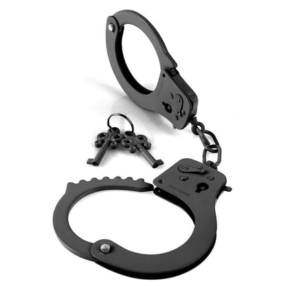 FETISH FANTASY SERIES - DESIGNER METAL HANDCUFFS BLACK