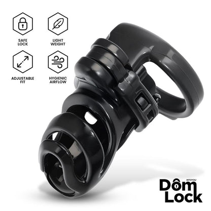 DOMLOCK - DETENTION CHASTITY CAGE WITH ACCESSORY FOR PRINCE ALBERT