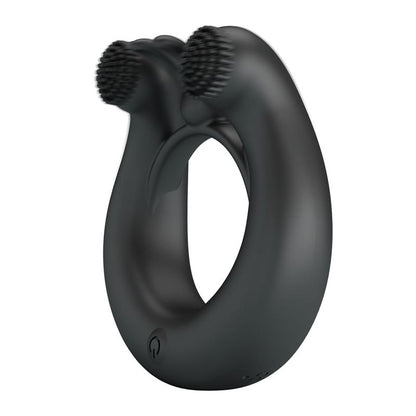 PRETTY LOVE - DAHLIA VIBRATING RING + CLITORIS STIMULATOR 12 VIBRATIONS BLACK