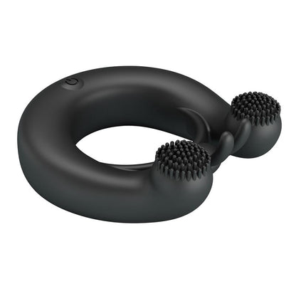 PRETTY LOVE - DAHLIA VIBRATING RING + CLITORIS STIMULATOR 12 VIBRATIONS BLACK