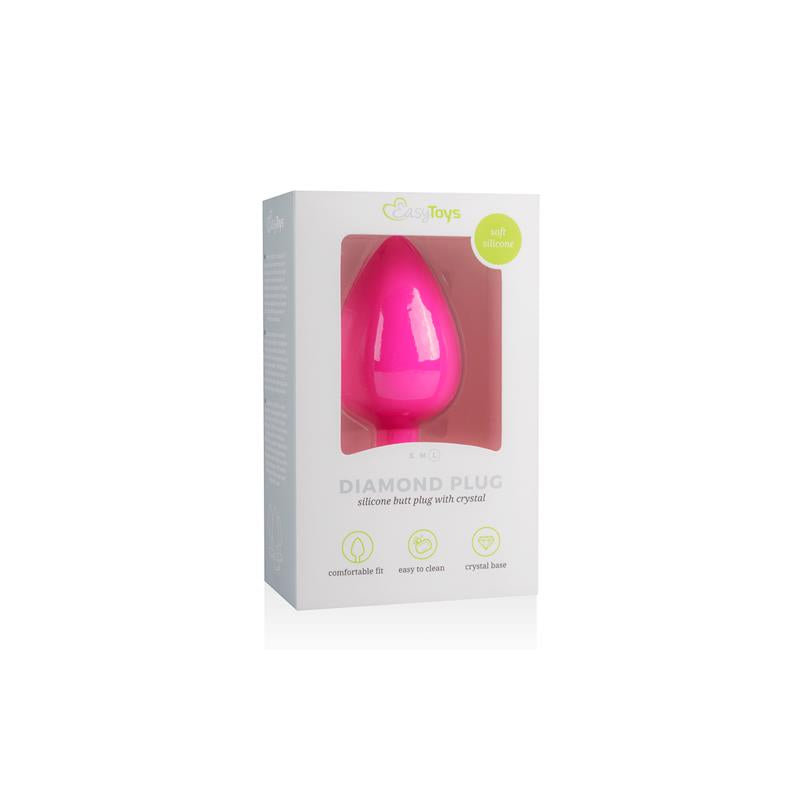 EASYTOYS - DIAMOND PLUG LARGE - PINK