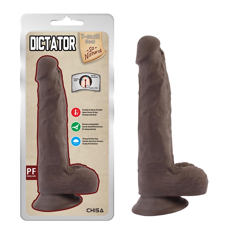 CHISA - DICTATOR DUAL-DENSITY DILDO BROWN 20.5CM