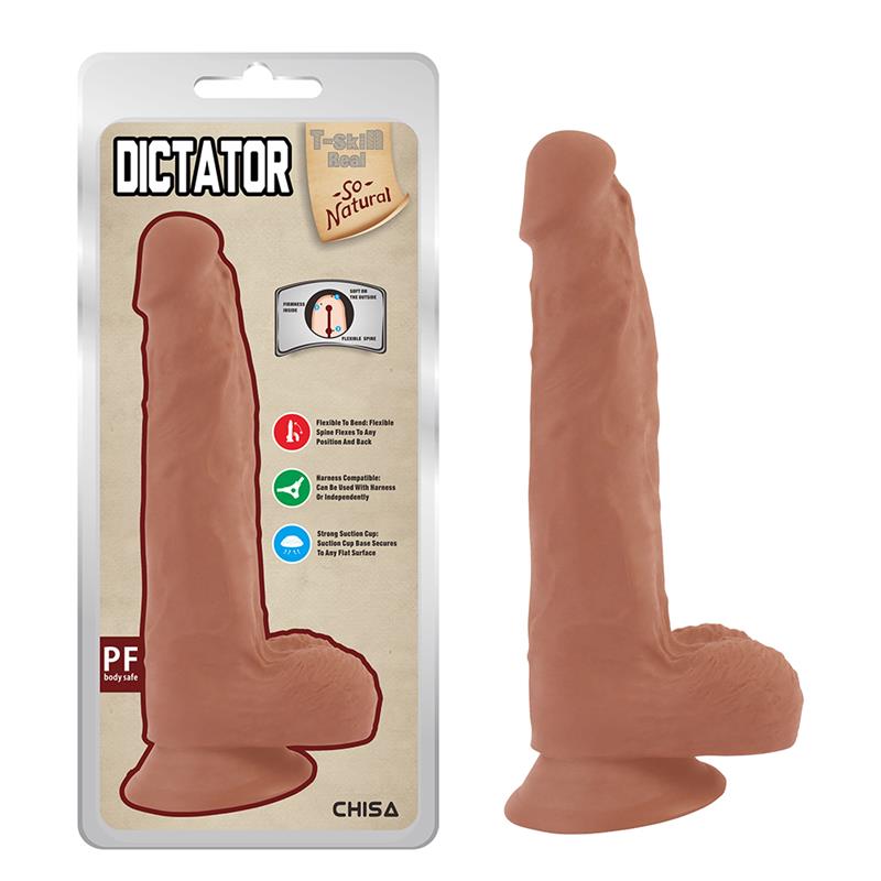 CHISA - DICTATOR DUAL-DENSITY DILDO TAN 20.5 CM