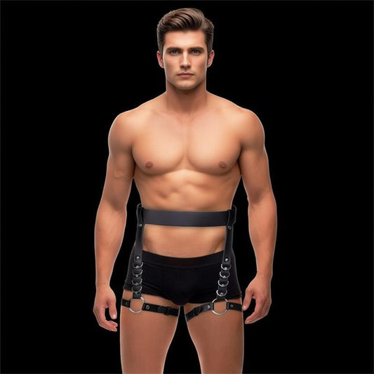 INTOYOU BDSM LINE - DIDIER LEG AND WAIST BONDAGE HARNESS ADJUSTABLE