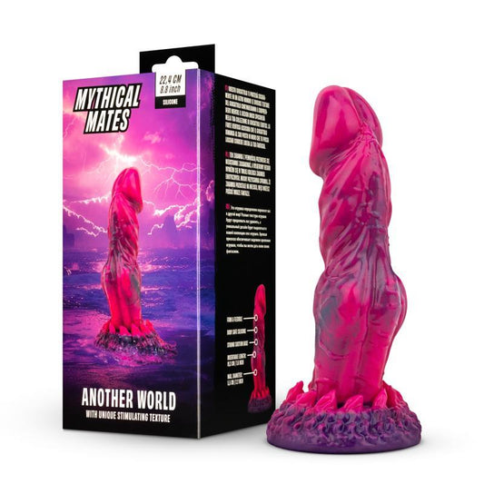 MYTHICAL MATES - ANOTHER WORLD DILDO PINK AND PURPLE 22.4 CM - 8.8