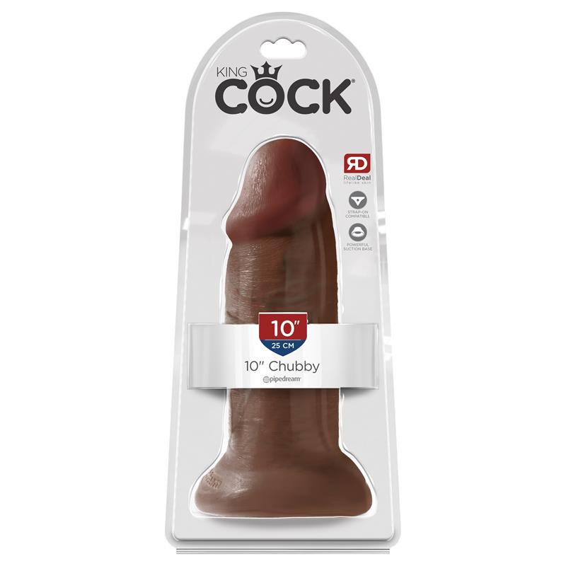 KING COCK - DILDO CHUBBY 10  BROWN