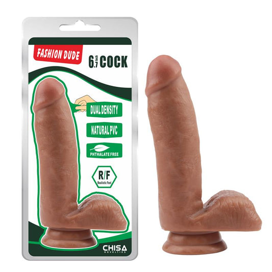 CHISA - DILDO DUAL DENSITY FASHION DUDE 17 X 3.6 CM TAN