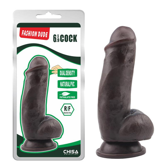 CHISA - DILDO DUAL DENSITY FASHION DUDE 17.5 X 4.9 CM BROWN