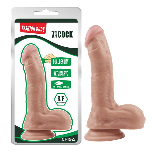 CHISA - DILDO DUAL DENSITY FASHION DUDE 20.5 X 4.5 CM FLESH