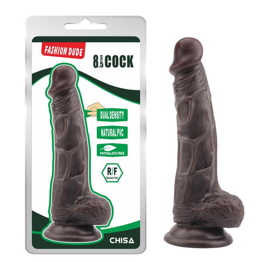 CHISA - DILDO DUAL DENSITY FASHION DUDE 21 X 4.1 CM BROWN