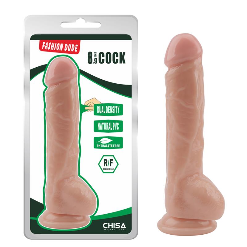 CHISA - DILDO DUAL DENSITY FASHION DUDE 8.9 FLESH