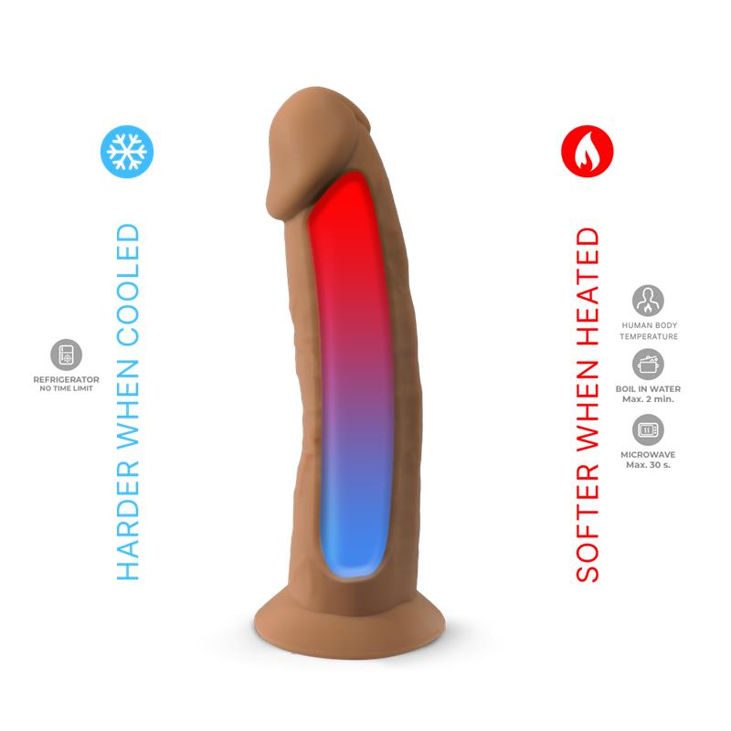 SILEXD - DILDO DUAL DENSITY MOD. 2 - 7.5 CARAMEL