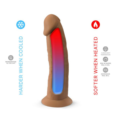 SILEXD - DILDO DUAL DENSITY MOD. 2 - 7.5 CARAMEL