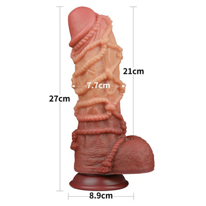 LOVETOY - DILDO DUAL LAYER KING SIZE NATURE 10.5