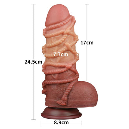 LOVETOY - DILDO DUAL LAYER KING SIZE NATURE 9.5