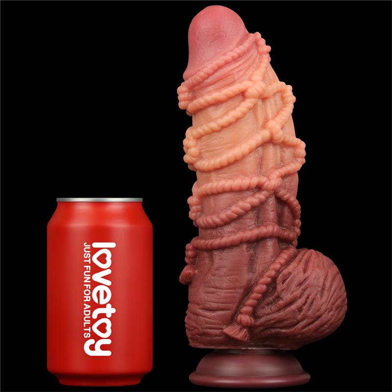 LOVETOY - DILDO DUAL LAYER KING SIZE NATURE 9.5