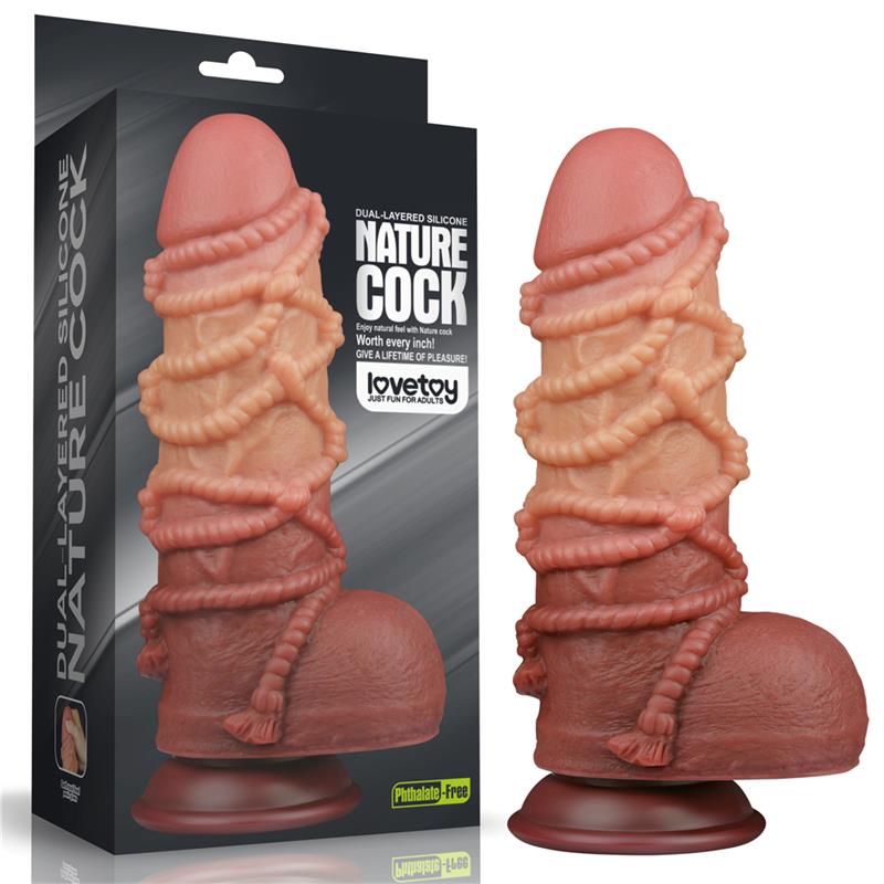 LOVETOY - DILDO DUAL LAYER KING SIZE NATURE 9.5
