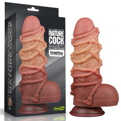 LOVETOY - DILDO DUAL LAYER KING SIZE NATURE 9.5