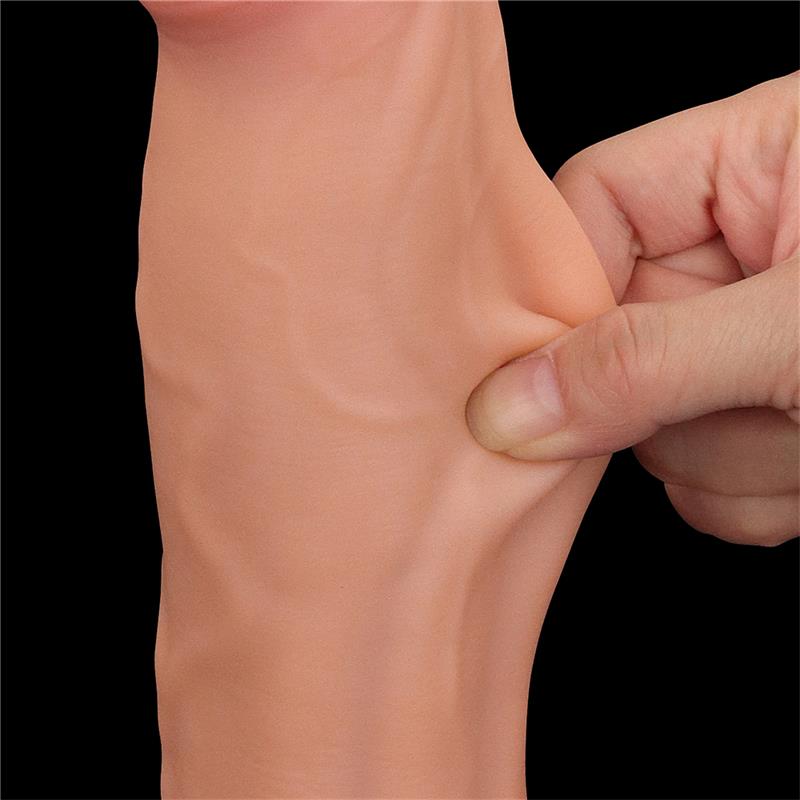 LOVETOY - DILDO DUAL LAYER SLIDING SKIN 11.5