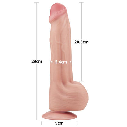 LOVETOY - DILDO DUAL LAYER SLIDING SKIN 11.5