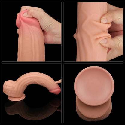 LOVETOY - DILDO DUAL LAYER SLIDING SKIN 12