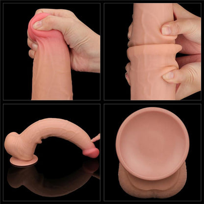 LOVETOY - DILDO DUAL LAYER SLIDING SKIN 13.5