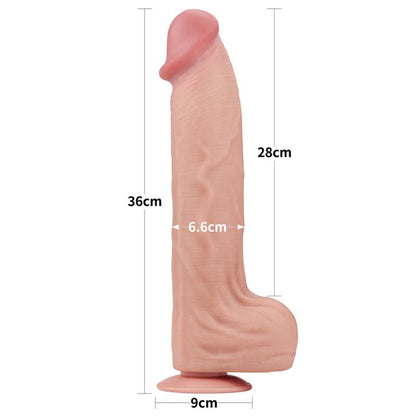 LOVETOY - DILDO DUAL LAYER SLIDING SKIN 14
