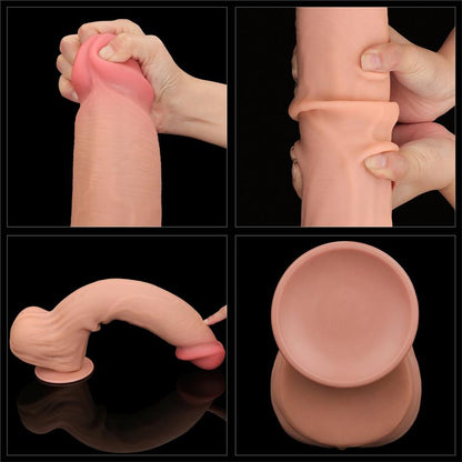LOVETOY - DILDO DUAL LAYER SLIDING SKIN 14